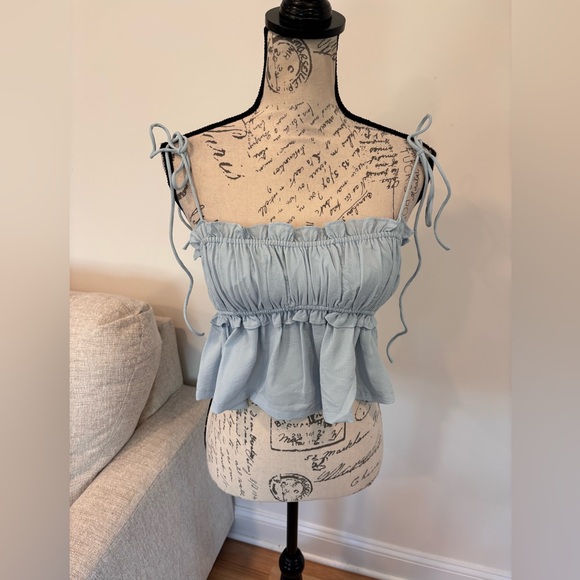 Altar'd State Tops - Altar'd State Tiered Baby Tank in Blue size XS
